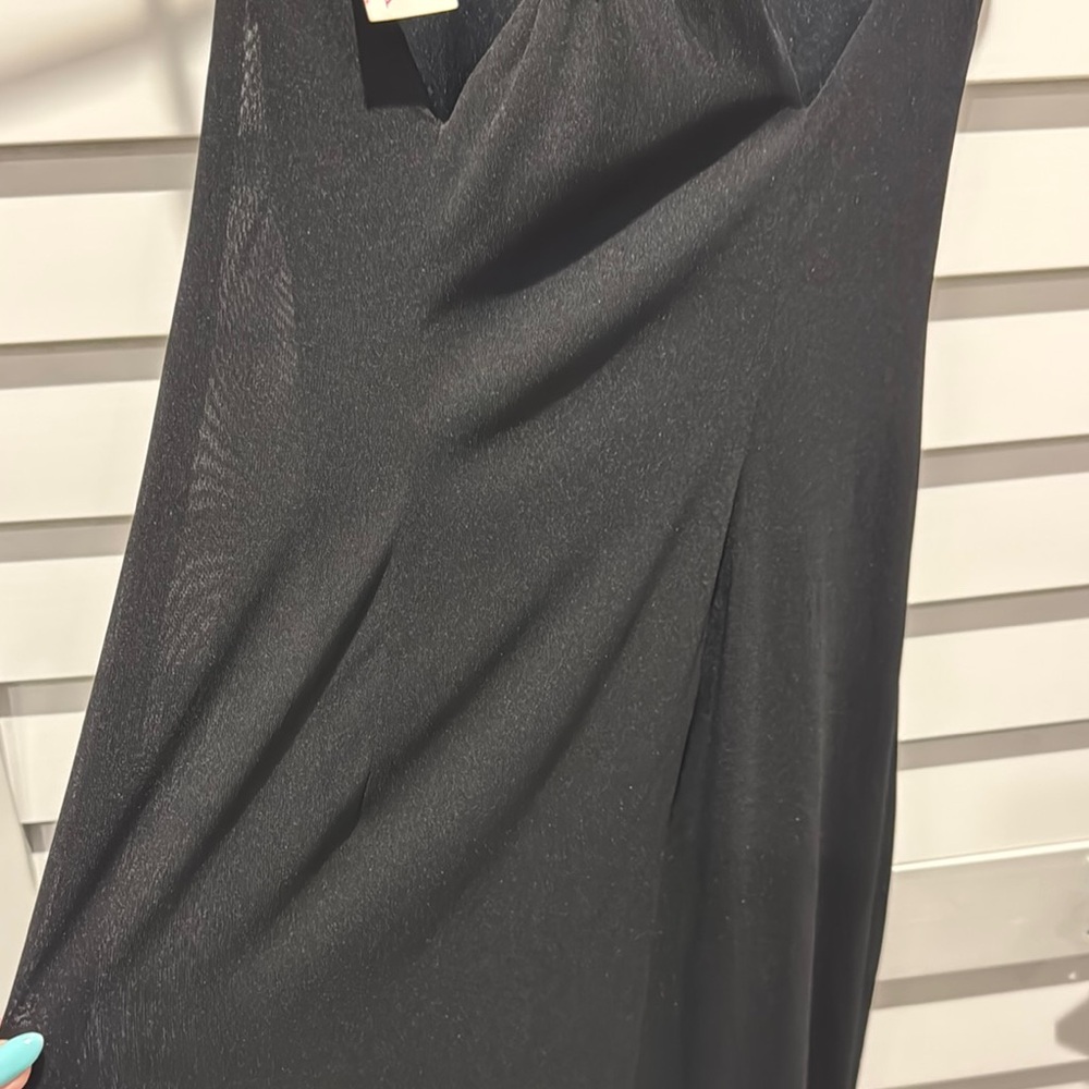 Laundry By Shelli Segal Black lined Halter Sheath Maxi Dress - Picture 5 of 10